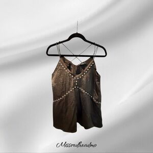 Vici Black Studded Women's Top